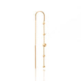 Load image into Gallery viewer, Bead and Bar Threader Earring | 14K Solid Gold