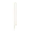Load image into Gallery viewer, Pearl Drop Threader Earring | 14K Solid Gold