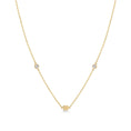 Load image into Gallery viewer, Station Necklace with Stone Accents | 14K Solid Gold