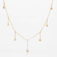 Load image into Gallery viewer, Square Drop Chain Necklace | 14K Solid Gold