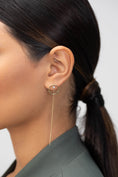 Load image into Gallery viewer, Circle Drop Chain Earring | 14K Yellow Solid Gold