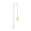 Load image into Gallery viewer, Girl Silhouette Charm Drop Earring | 14K Solid Gold