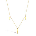 Load image into Gallery viewer, 3 Drop Triangle Pendant Necklace | 14K Solid Gold