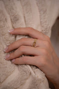 Load image into Gallery viewer, Gold Beaded Circle Ring | 14K Solid Gold