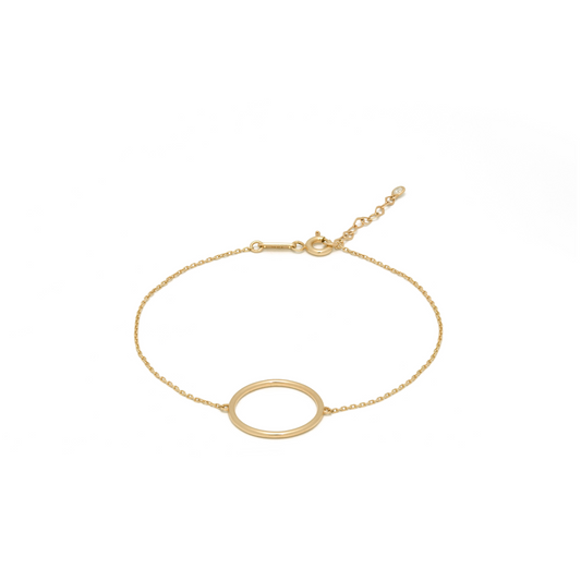 Sleek Circle Bracelet | 14K Solid Gold