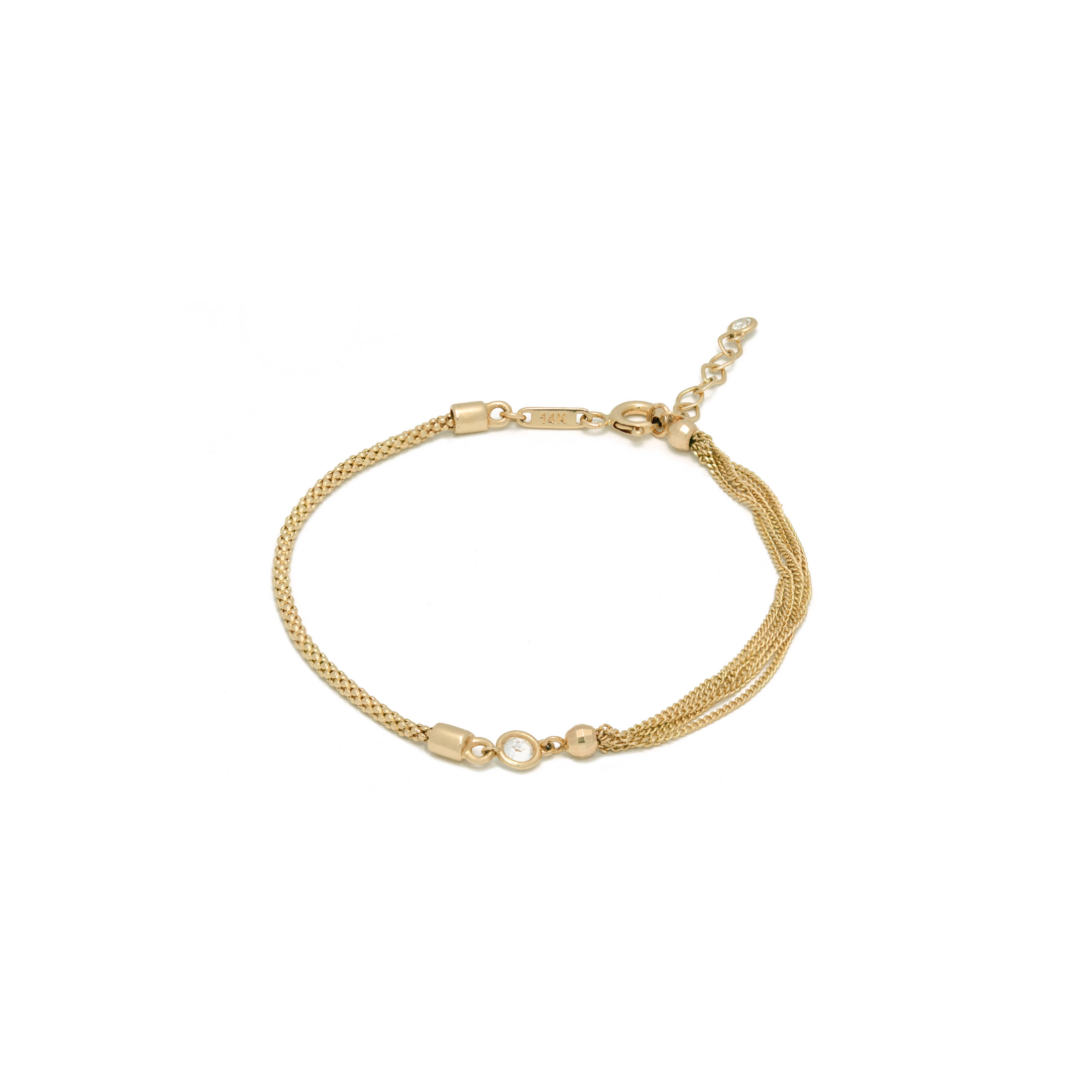 Minimalist Spark Bracelet | 14K Solid Gold