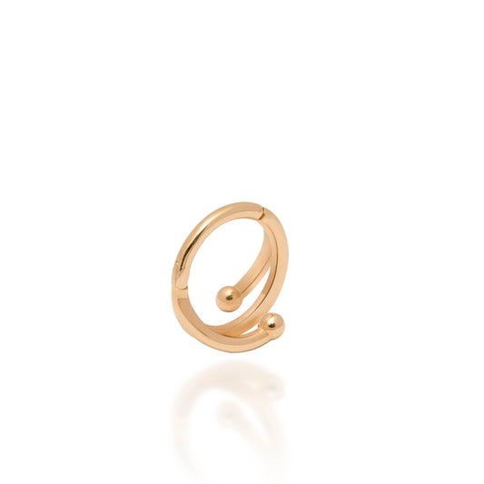 Spiral Elegance Ear Cuff | 14K Solid Gold