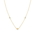 Load image into Gallery viewer, Station Necklace with Stone Accents |  14K Solid Gold
