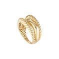 Load image into Gallery viewer, Elegant Twist 14K Gold Band Ring
