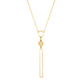 Load image into Gallery viewer, Vertical Bar Cube Necklace | 14K Solid Gold
