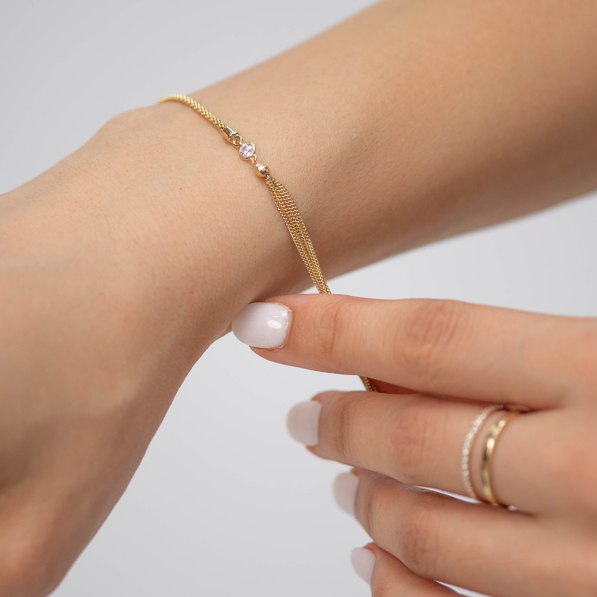 Minimalist Spark Bracelet | 14K Solid Gold