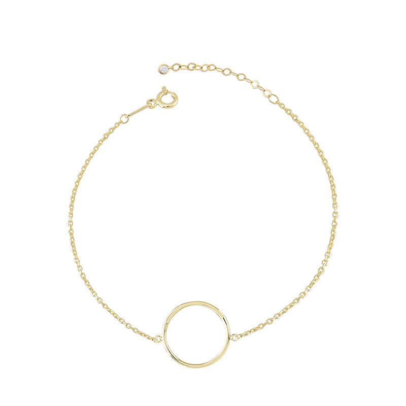 Sleek Circle Bracelet | 14K Solid Gold