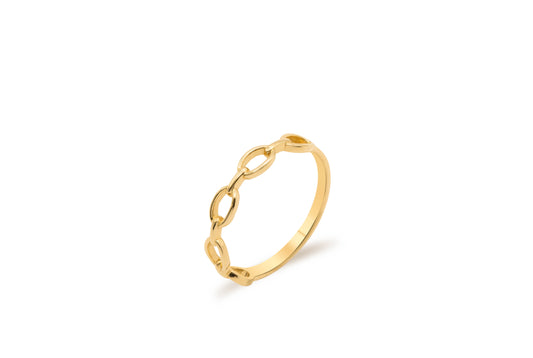 Eternal Links Gold Chain Ring | 14K Solid Gold