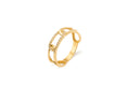 Load image into Gallery viewer, Open Band with Accent Detail Ring | 14K Solid Gold
