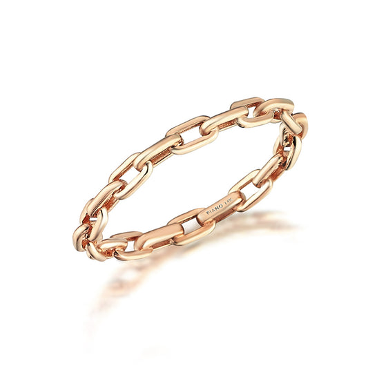 Elegant Simplicity Link Bracelet | 14K Solid Gold