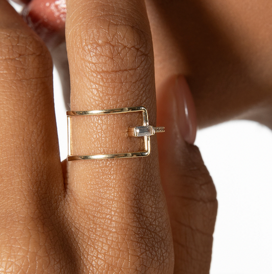 Multi-Band Cross Ring | 14K Solid Gold